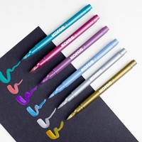 Kores brush tip marker Metallic Style set van 6 metallic kleuren 21461.PT04