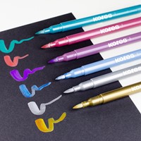 Kores brush tip marker Metallic Style set van 6 metallic kleuren 21461.PT05