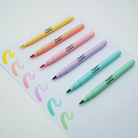 Kores brush tip markers set van 6 pastel kleuren 21462.PT05