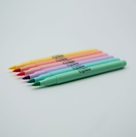 Kores brush tip markers set van 6 pastel kleuren 21462.PT07