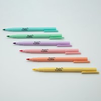 Kores brush tip markers set van 6 pastel kleuren 21462.PT08