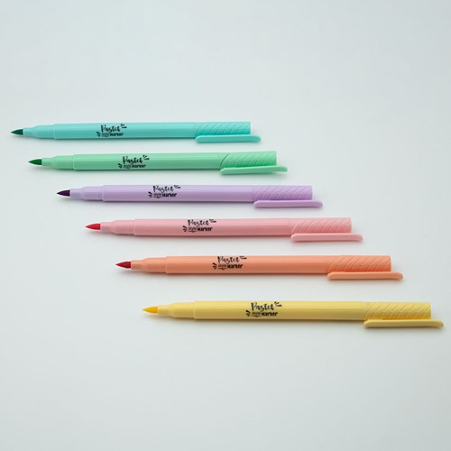 Kores brush tip markers set van 6 pastel kleuren 21462.PT08