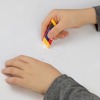 Gum Kores, driehoekig "TRINO", 2 neon kleuren op blister-3