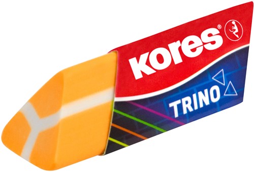 Kores gum driehoekig TRINO 2 neon kleuren op blister 40523 04