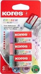 Gum Kores, set 3 stuks, pastel kleuren