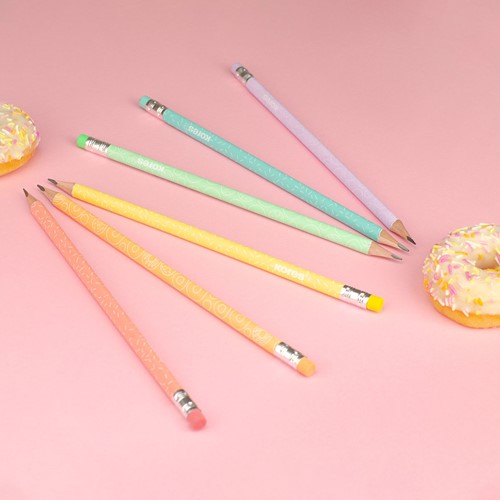 Kores kleurpotloden driehoekig Grafitos Style Pastel, set 6 pastelkleuren 92803 03