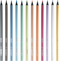Kleurpotloden Kores driehoekig "Kolores Metallic Style", 12 stuks-2