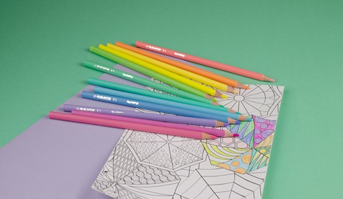 Kores kleurpotloden driehoekig Kolores Pastel, set 24 pastelkleuren 93321.PT03
