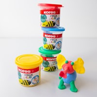 Kores Magic Clay 4 x 40 gram blauw, groen, rood, geel 34241 05