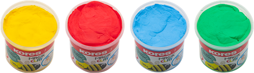 Kores Magic Clay 4 x 40 gram blauw, groen, rood, geel 34241 10