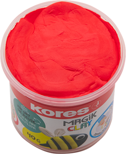 Kores Magic Clay 4 x 40 gram blauw, groen, rood, geel 34241 12