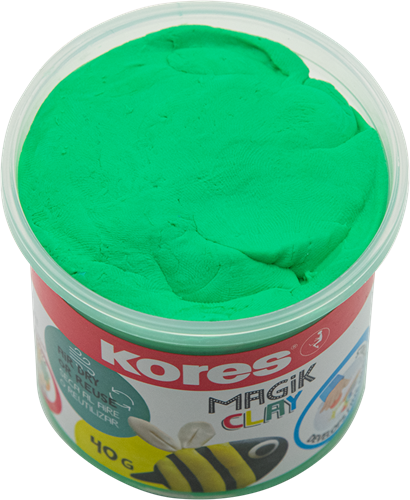 Kores Magic Clay 4 x 40 gram blauw, groen, rood, geel 34241 13