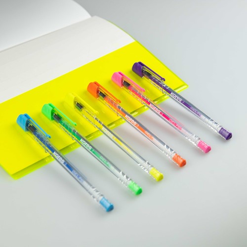 Kores markeerstift High Liner pastel set van 6 pastelkleuren 28216.PT05