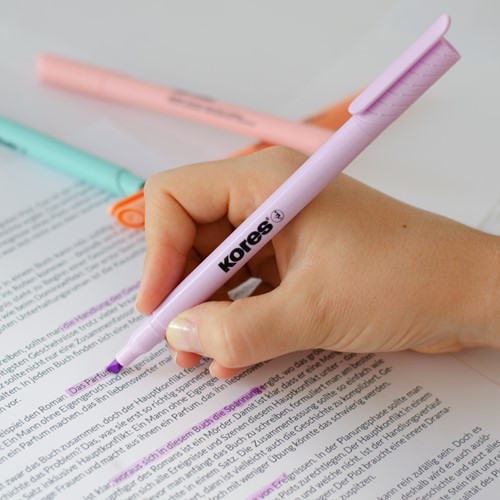 Kores markeerstift High Liner pastel set van 6 pastelkleuren 36246.PT04