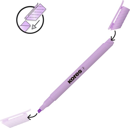 Kores markeerstift High Liner pastel set van 6 pastelkleuren 36246.PT05