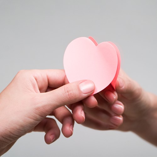 Memoblok Kores, hartvorm "Heart", 70x70mm, 250vel, 5 kleuren-2