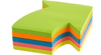 Memoblok Kores, pijlvorm "Arrow", 70x70mm, 250vel, 5 kleuren-2