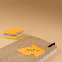 Memoblok Kores, pijlvorm "Arrow", 70x70mm, 250vel, 5 kleuren-3