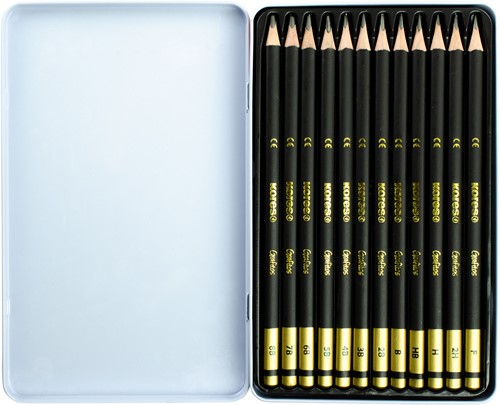 Potloden Kores, 12 hardheden, "GRAFITOS Art-Set"-3