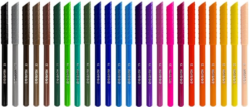 Viltstift Kores breed, 1-4mm, "KORELLO", 24 kleuren-2