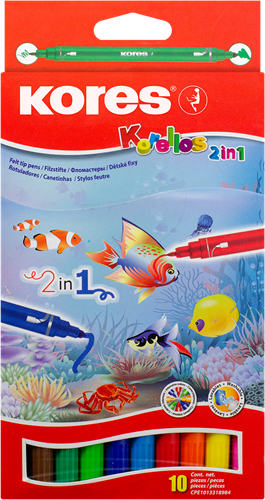 Viltstiften Kores, met 2 lijndiktes, "Korello 2 in 1"