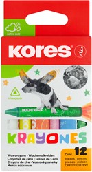 Waskrijt Kores, 12 kleuren "KRAYONES"