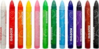 Waskrijt Kores, 12 kleuren "KRAYONES"-2