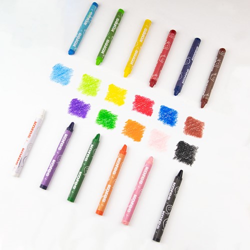 Kores waskrijt 12 kleuren KRAYONES 33101.PT04