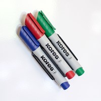 Kores whiteboard markers ECO XW1; 90% recycled plastic, 3mm beitel punt, Set van 4 kleuren 20744.PT05