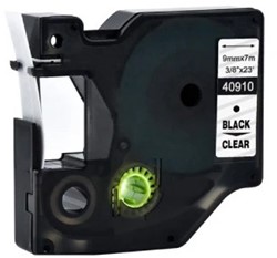 LabeltapeReprint 40910 D S0720670 9mmx7m zwart op transparant