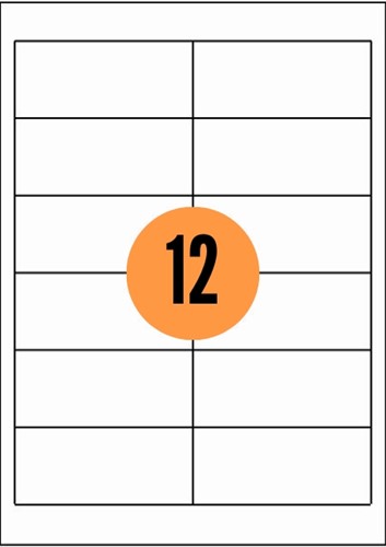 Etiketten Reprint A4 97x42,3mm 1200 stuks wit