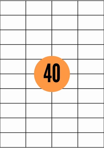 Etiketten Reprint A4 48,5x25,4mm 4000 stuks wit