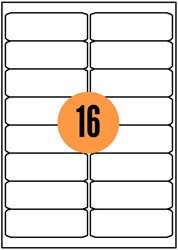 Etiketten Reprint A4 105x35mm 1600 stuks wit