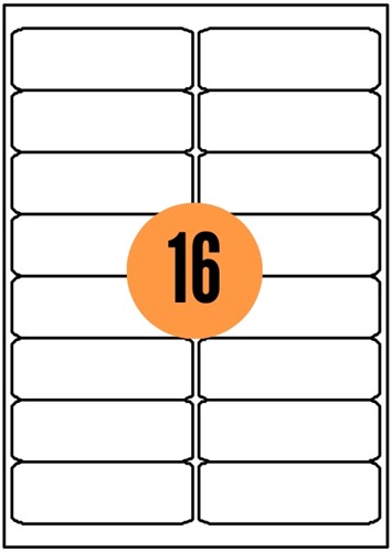 Etiketten Reprint A4 105x35mm 1600 stuks wit