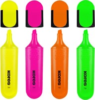Markeerstift Kores Bright Liner Plus, 0,5-5mm, assorti, 4 kleuren-2