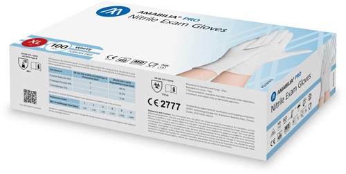 Nitril - doos/100 stuks - maat XL - witte handschoenen ongepoederd-2