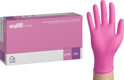 Nitril wegwerphandschoenen - roze - maat XS - doos/100 stuks