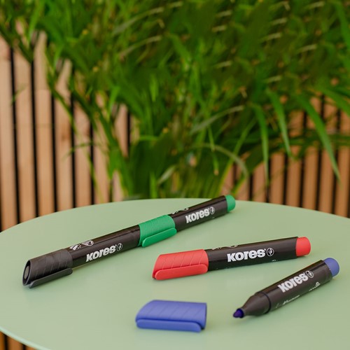 Permanent marker Kores ECO Set XP1, 90% recycled plastic, 3mm ronde punt, set à 4 kleuren20764.PT06.jpg