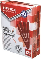 Permanent marker rood, ronde punt, kunststof barrel-2