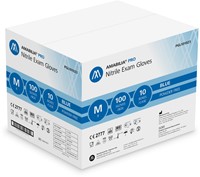 Nitril - omdoos/10x100 stuks - maat M - blauwe handschoenen ongepoederd-2