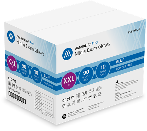 Nitril - doos/90 stuks - maat XXL - blauwe handschoenen ongepoederd-3