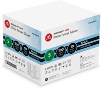 Nitril Power - doos/100 stuks - maat S - zwarte handschoenen ongepoederd-2