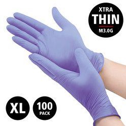 Nitril - doos/100 stuks - maat XL - violet handschoenen ongepoederd