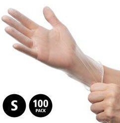 Nitril Pro - doos/100 stuks - maat S - transparant handschoenen vinyl