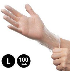 Nitril Pro - doos/100 stuks - maat L - transparant handschoenen vinyl
