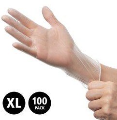 Nitril Pro - doos/100 stuks - maat XL - transparant handschoenen vinyl