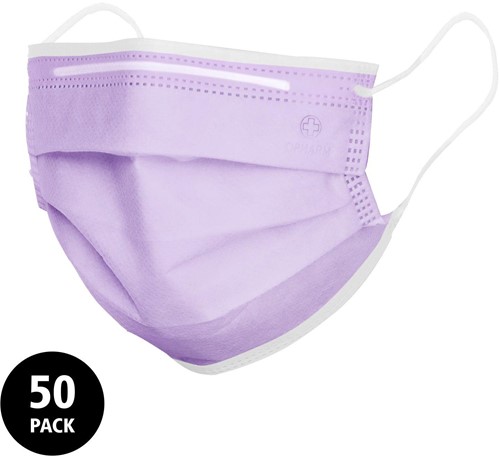 Opharm - mondkap Type IIR - violet - doos/50 stuks