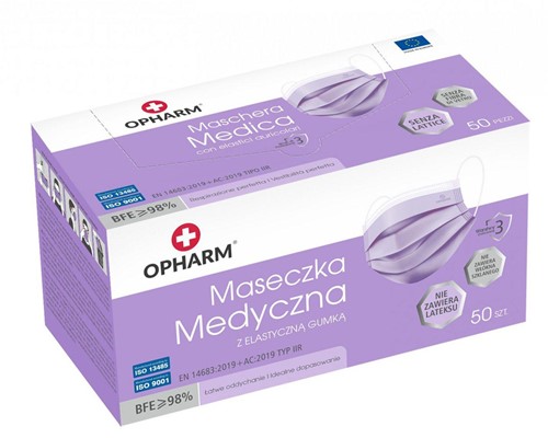 Opharm - mondkap Type IIR - violet - doos/50 stuks-2