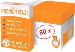 Printpapier Reprint's Premium Keuze A4 80 gram, minipallet 80 pakken