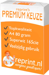 Printpapier Reprint's Premium Keuze A4 80 gram, pak à 500 vel